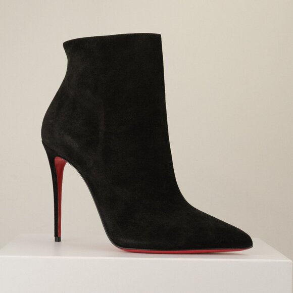 Christian Louboutin So Kate 100 Suede Booty, Black, EU 41.5/US 11.5 - Picture 1 of 13
